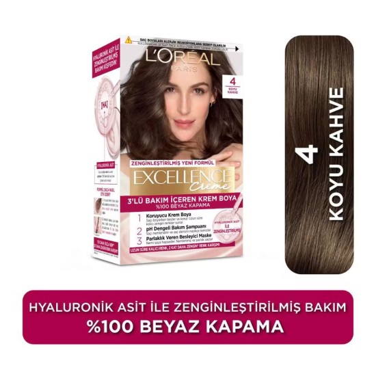 LOREAL EXCELLENCE DARK BROWN 4