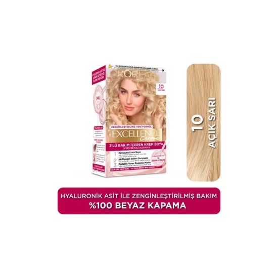 LOREAL EXCELLENCE CREME 10 LIGHT YELLOW