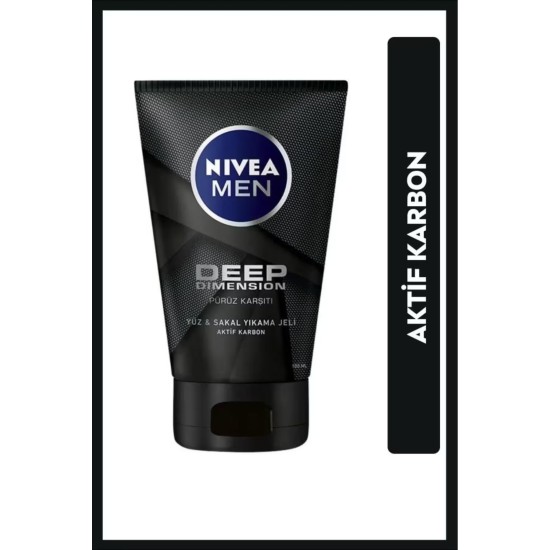 NIVEA MEN YUZ TEMIZLEME JELI DEEP DIMENSION 100 ML