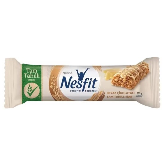NESFIT WHOLE GRAIN BAR WITH WHITE CHOCOLATE 22.5 GR