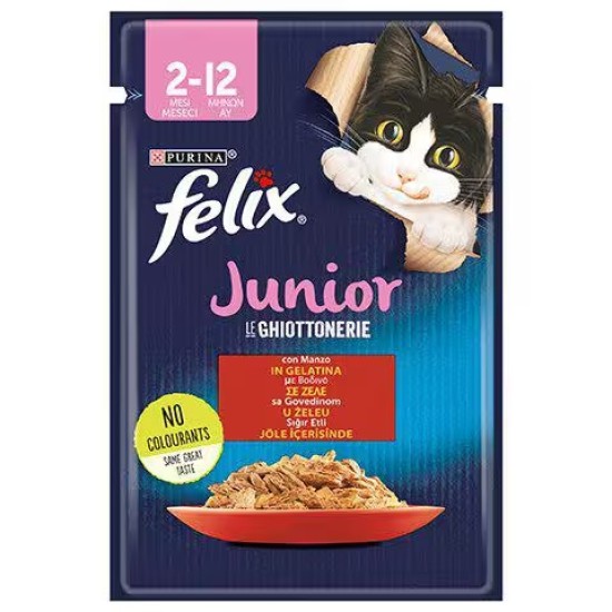 FELIX YAVRU SIGIR ETLI KEDI YAŞ MAMA 85 GR