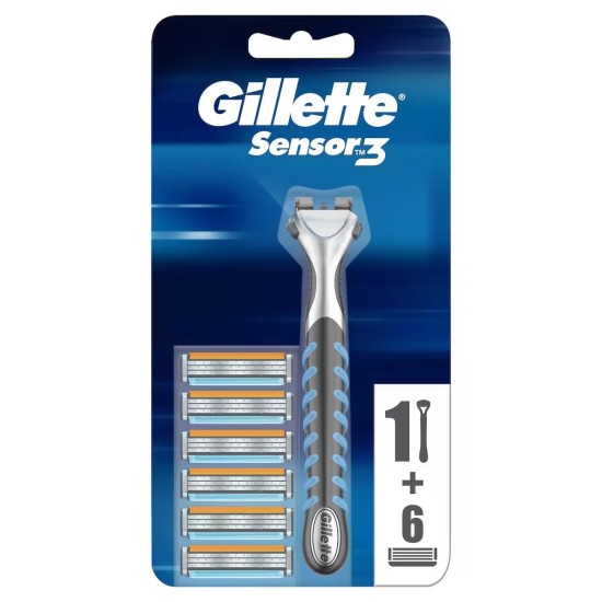 GILLETTE SENSOR3 TRASS BLADE.6+1