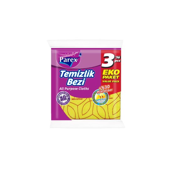 PAREX 30% MICROFIBER CLEANING CLOTH 3 PACK
