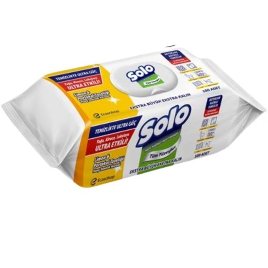 SOLO SURFACE CLEANING TOWEL LEMON & ORANGE FRESH 100 PIECES