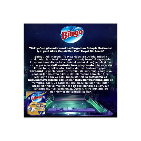 BİNGO AKILLI KAPSÜL PROMAX BULAŞIK 60 AD.