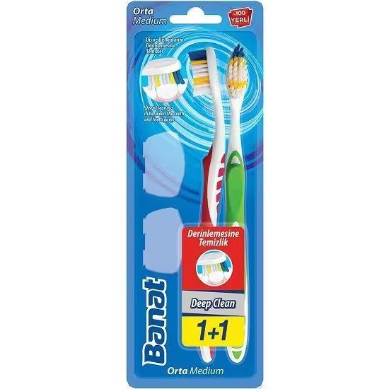 BANAT DEEP CLEAN TOOTH BRUSH 1+1
