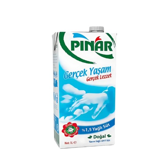 PINAR YARIM YAGLI SUT 1 LITRE