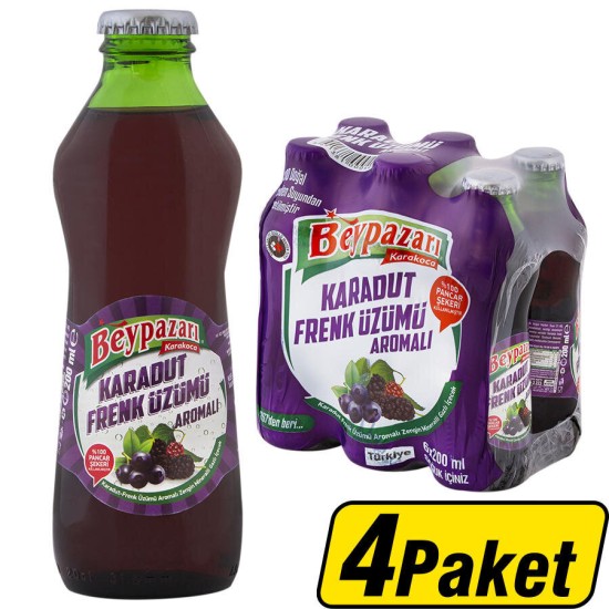 BEYPAZARI KARADUT FRENK UZUM ICECEK 6X200 ML