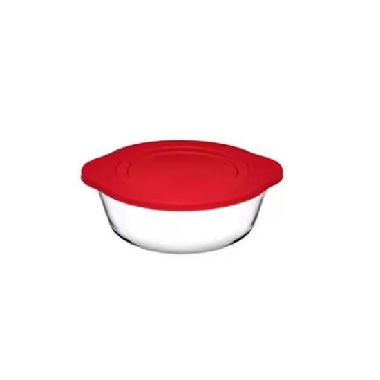 PASABAHCE POWER GLASS POT WITH PLS LID 59123