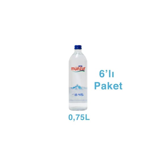 MUNZUR WATER GLASS BOTTLE 0,75 LT