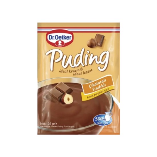 DR OETKER PUDDING WITH CHOCOLATE AND HAZELNUT 115 GR
