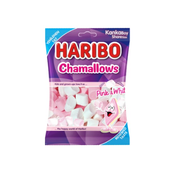 HARIBO CHAMALLOWS PINK WHITE 88 GR