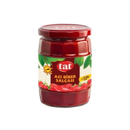 TAT ACI BIBER SALÇASI 550 GR CAM 12 X