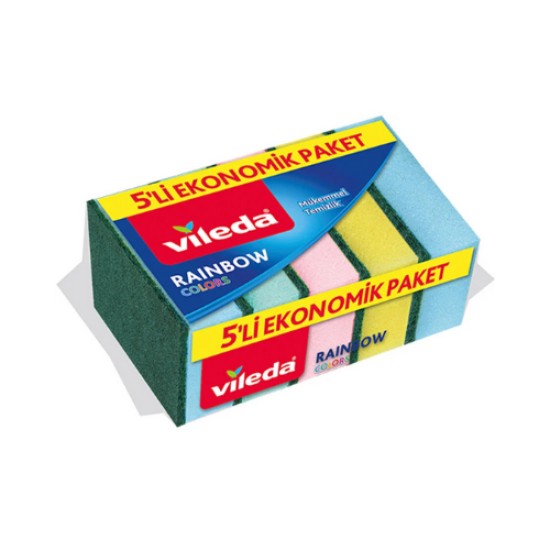 VILEDA 5 LI RAINBOW SÜNGER 40 X ADET