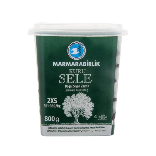 MARMARA BIRLIK DRY SELE BLACK OLIVES 800 GR.