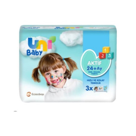 UNIBABY ACTIVE WET TOWEL 3 X 52 GR