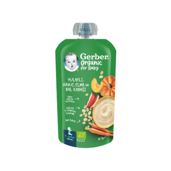GERBER ORGANIK YULAFLI ELMA HAVUC PURE 110 GR