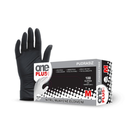 ONE PLUS MULTIPURPOSE BLACK GLOVES M 100 LOT