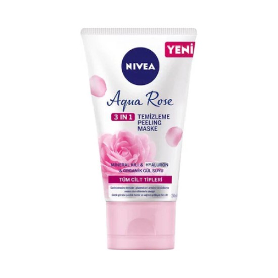NIVEA PEELING MASK AQUA ROSE 3IN1 CLEANING 150 ML