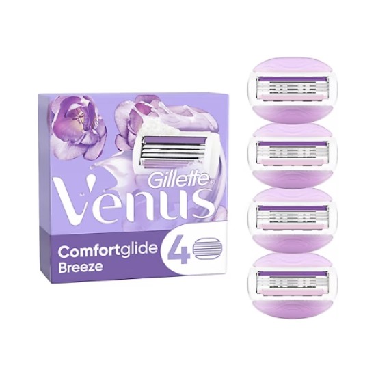 GILLETTE VENUS REPLACEMENT WOMEN'S SHAVING BLADE, PACK OF 4