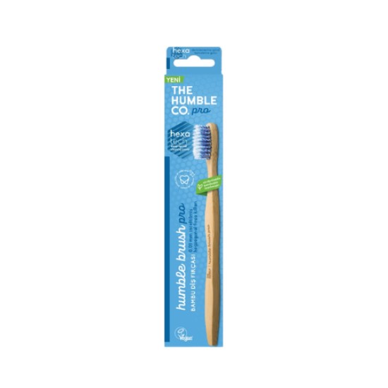 HUMBLE BAMBOO TOOTH BRUSH HEXAGONAL ADULT SOFT BLUE