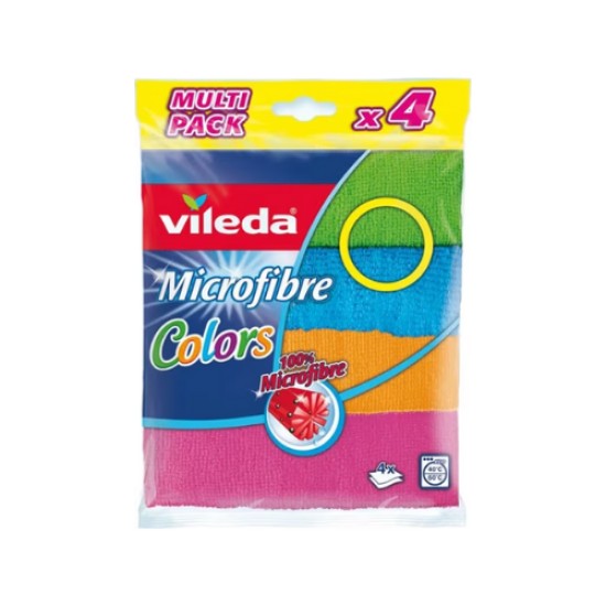 VILEDA MF COLORS CLOTH 4 PIECES